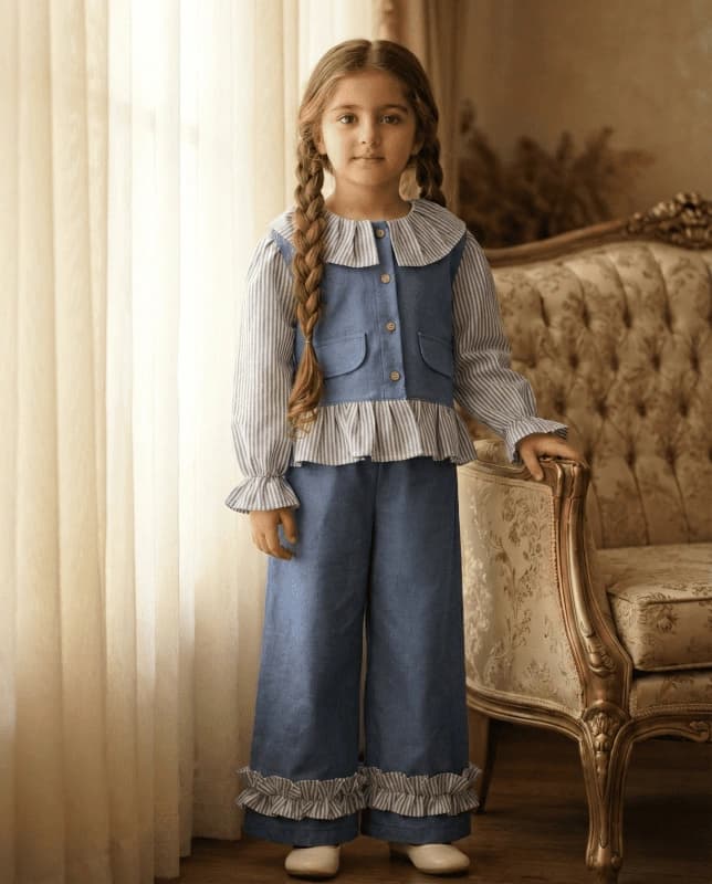 شومیز شلوار کودک کد 1079 - نمای 3