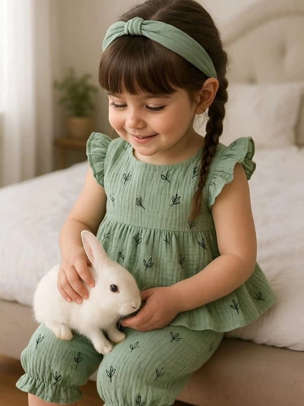شومیز شلوارک کودک کد 936 - نمای 3