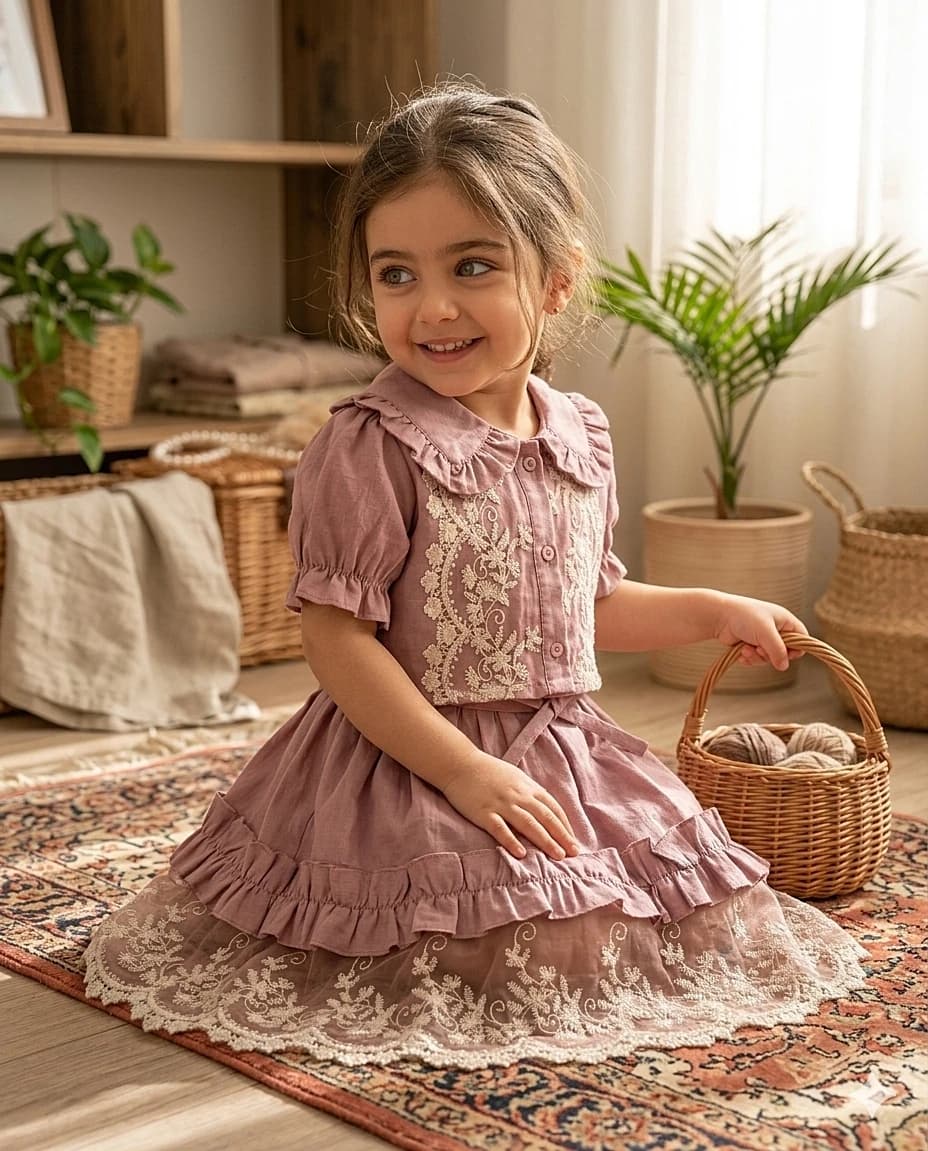 پیراهن مجلسی بچگانه کد 1117 - نمای 4
