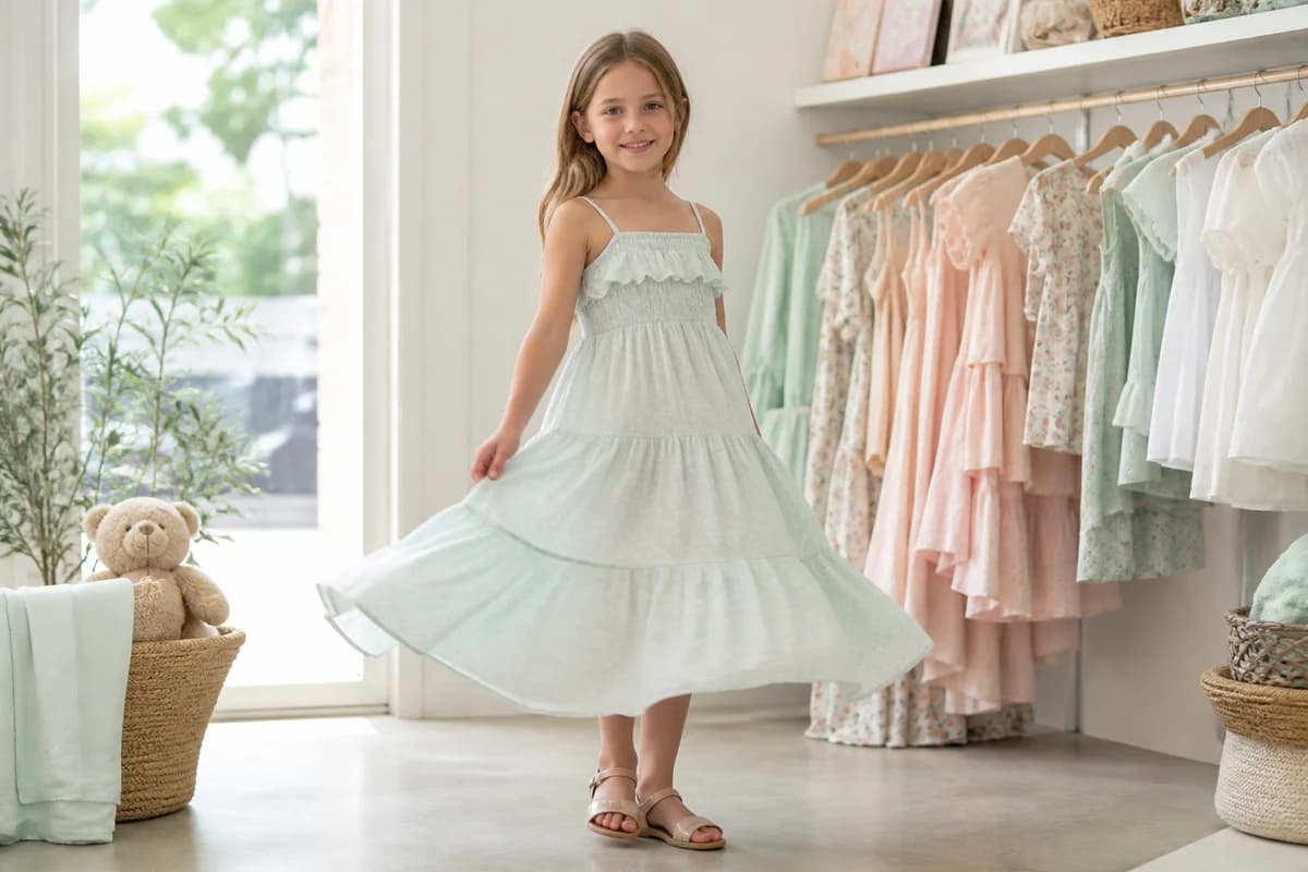 پیراهن دخترانه بلند و تابستانی؛ چگونه بین راحتی و زیبایی تعادل ایجاد کنیم؟