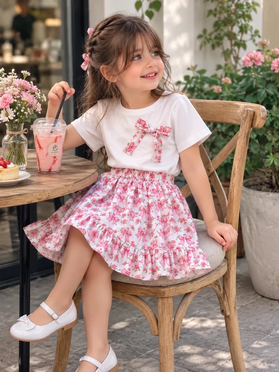 بلوز دامن بچگانه کد ۱۱۳۵