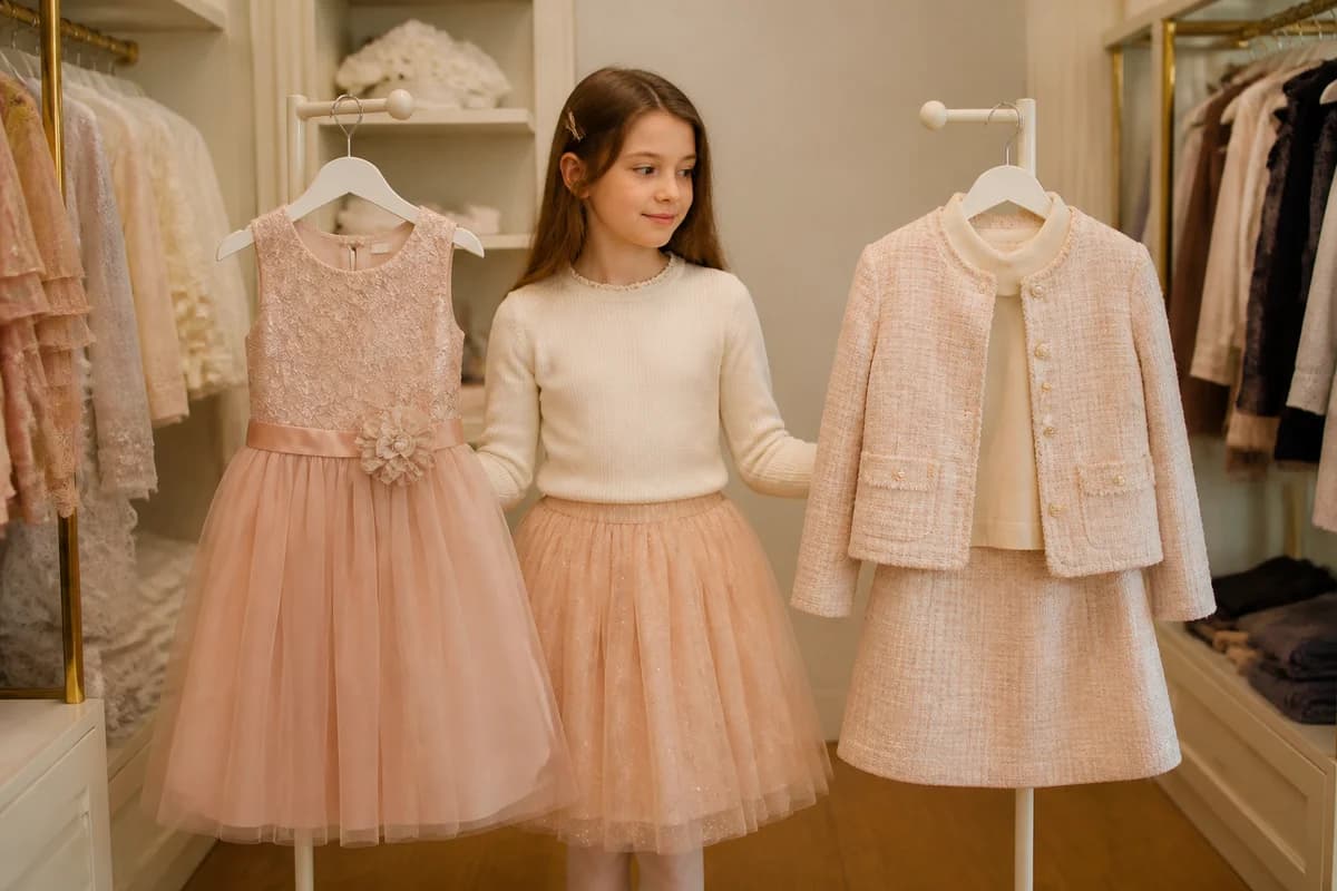 برای مهمانی‌های پاییزی، پیراهن دخترانه شیک بهتر است یا لباس مجلسی بچه گانه چندتکه؟