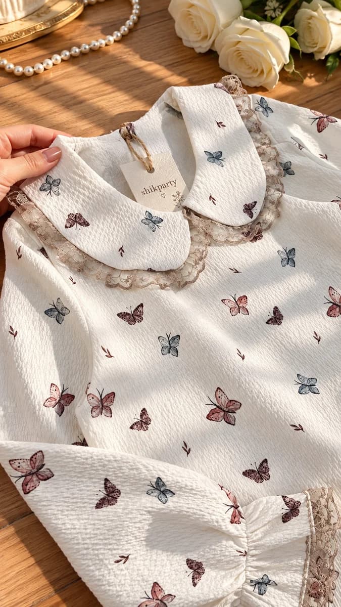 شومیز دخترانه بچه گانه کد ۱۱۹۵ - نمای 3