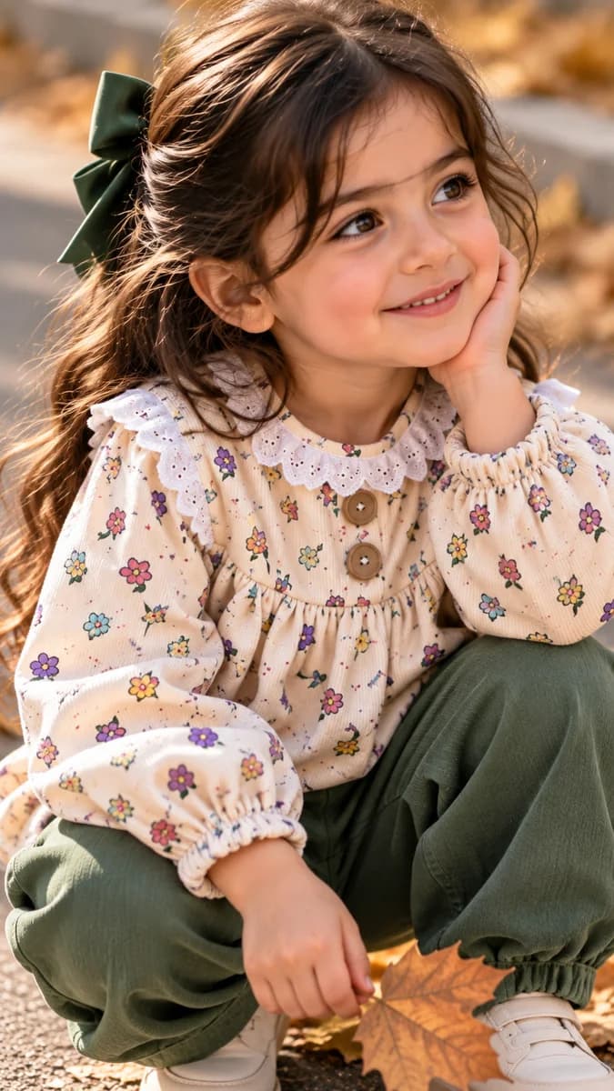 شومیز شلوار دخترانه مجلسی کد ۱۱۹۶ - نمای 6