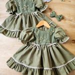 پیراهن کودک سبز رنگ